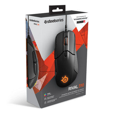 SteelSeries Rival 310 RGB FPS USB optiskā spēļu vadu pele ar 12000 CPI sadalītajām sprūda pogām CS LOL CF operētājsistēmai Windows Linux