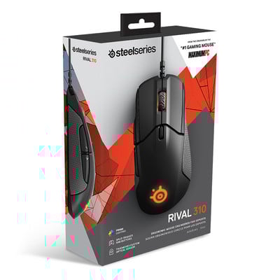 SteelSeries Rival 310 RGB FPS USB optikai vezetékes játék egér 12000 CPI osztott trigger gombokkal CS LOL CF Windows Linuxhoz