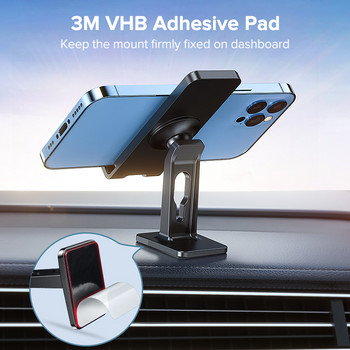 QOOVI Магнитна стойка за автомобилен държач за телефон, 360-градусов мобилен клетъчен магнит, GPS поддръжка за iPhone 13 Xiaomi Mi11 Samsung Huawei