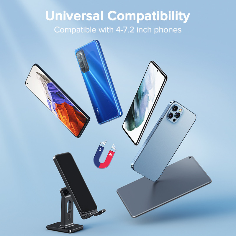 QOOVI Magnetski držač za telefon u automobilu, stalak od 360 stupnjeva, nosač za mobilni mobitel, GPS podrška za iPhone 13 Xiaomi Mi11 Samsung Huawei