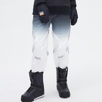 Нови зимни ски панталони Мъжки дамски гащеризони Панталони за сноуборд на открито Светлоотразителни топли водоустойчиви износоустойчиви панталони за сняг Tie-Dye
