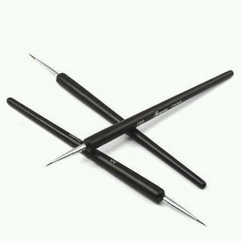 1 σετ Tiny Drawing Liner Striper Λεπτομερής ζωγραφική 3 μεγεθών Μανικιούρ νυχιών DIY Σχεδιασμός Εργαλείο στυλό Ξύλινη λαβή Μαύρο