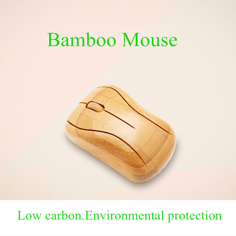 Bamboo Wireless Mouse 2,4g για φορητό υπολογιστή Υπολογιστή Notebook Teblet 1600DPI Optical Ailent Mute Gaming Ποντίκια καινοτομίας 2020 2021