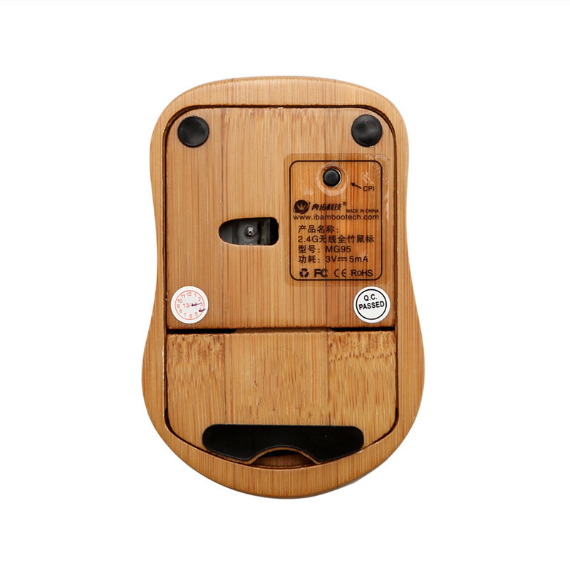 Bamboo Wireless Mouse 2,4g για φορητό υπολογιστή Υπολογιστή Notebook Teblet 1600DPI Optical Ailent Mute Gaming Ποντίκια καινοτομίας 2020 2021