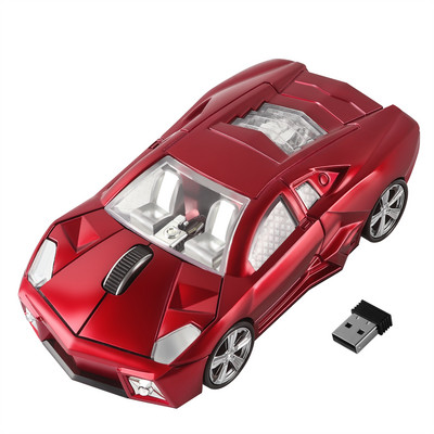 2,4G vezeték nélküli egér Ergonomikus Sportautó Design Gaming Mause 1600 DPI USB optikai Kids Kreatív hordozható egerek Laptop PC-hez