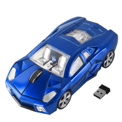 2,4G vezeték nélküli egér Ergonomikus Sportautó Design Gaming Mause 1600 DPI USB optikai Kids Kreatív hordozható egerek Laptop PC-hez