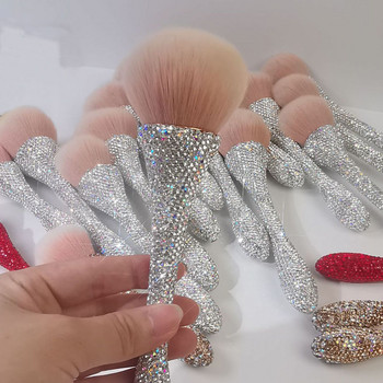 Bling Soft Nail Dust Remover Brush With Diamond Handle Professional Nail Art Brushes Αξεσουάρ εργαλείων μανικιούρ καθαρισμού