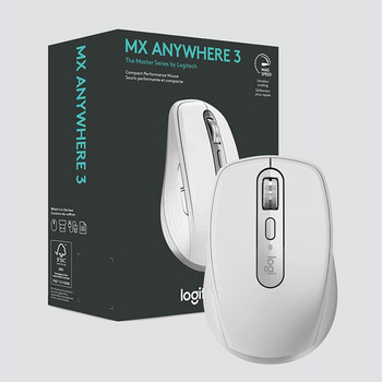 Безжична мишка Logitech MX Anywhere 3 4000DPI Компактна високопроизводителна Bluetooth мишка за бизнес офис преносим компютър Настолен компютър