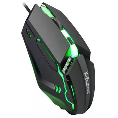 USB vezetékes játékegér 1600 DPI állítható LED háttérvilágítású professzionális gamer egér Ergonomikus számítógépes egér PC laptophoz