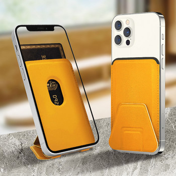 Mag Safe Wallet με βάση στήριξης για κάρτα τηλεφώνου Δερμάτινη θήκη Μαγνητική για iPhone 13 12 Pro Max Magsafe Back with Kickstand