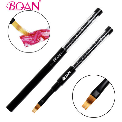 BQAN 1 db körömkefe polírozó gél ecset 3D Kolinsky Art Pen körömbélés festőlakk rajzecsetek ceruzaszerszám 5mm/7mm/9mm