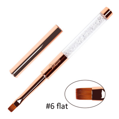 BQAN 1 db körömkefe polírozó gél ecset 3D Kolinsky Art Pen körömbélés festőlakk rajzecsetek ceruzaszerszám 5mm/7mm/9mm