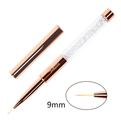 BQAN 1 db körömkefe polírozó gél ecset 3D Kolinsky Art Pen körömbélés festőlakk rajzecsetek ceruzaszerszám 5mm/7mm/9mm