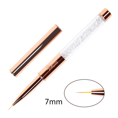 BQAN 1 db körömkefe polírozó gél ecset 3D Kolinsky Art Pen körömbélés festőlakk rajzecsetek ceruzaszerszám 5mm/7mm/9mm