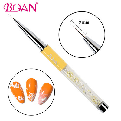 BQAN 1 db körömkefe polírozó gél ecset 3D Kolinsky Art Pen körömbélés festőlakk rajzecsetek ceruzaszerszám 5mm/7mm/9mm