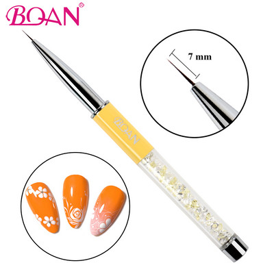 BQAN 1 db körömkefe polírozó gél ecset 3D Kolinsky Art Pen körömbélés festőlakk rajzecsetek ceruzaszerszám 5mm/7mm/9mm