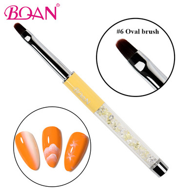 BQAN 1 db körömkefe polírozó gél ecset 3D Kolinsky Art Pen körömbélés festőlakk rajzecsetek ceruzaszerszám 5mm/7mm/9mm