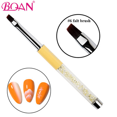 BQAN 1 db körömkefe polírozó gél ecset 3D Kolinsky Art Pen körömbélés festőlakk rajzecsetek ceruzaszerszám 5mm/7mm/9mm