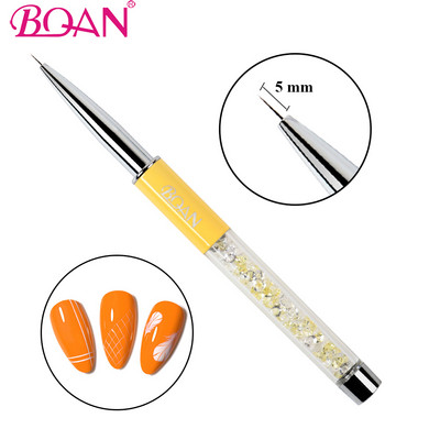 BQAN 1 db körömkefe polírozó gél ecset 3D Kolinsky Art Pen körömbélés festőlakk rajzecsetek ceruzaszerszám 5mm/7mm/9mm