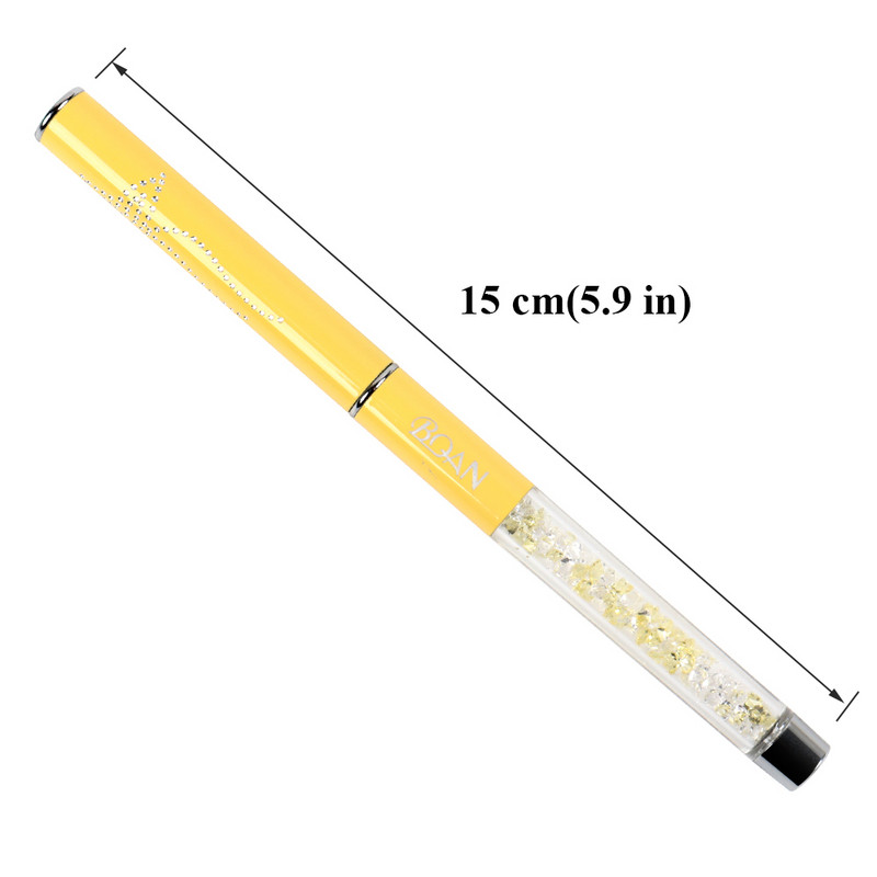 BQAN 1 db körömkefe polírozó gél ecset 3D Kolinsky Art Pen körömbélés festőlakk rajzecsetek ceruzaszerszám 5mm/7mm/9mm