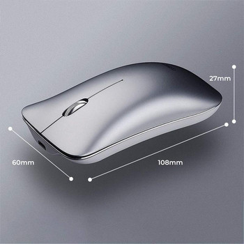 PM9 Ασύρματο ποντίκι από κράμα αλουμινίου Επαναφορτιζόμενο αθόρυβο υπολογιστή Παιχνίδι γραφείου Χαριτωμένο για MacBook Asus Laptop Bluetooth ποντίκι Lenovo