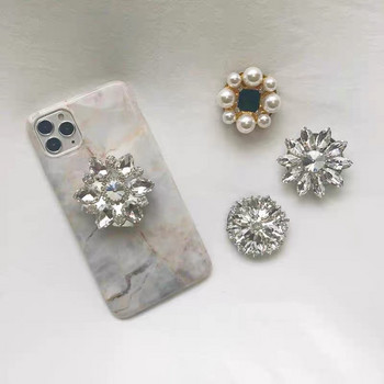 Korea New Crystal Smart Phone Back Bracket Grip Tok Diamond Gem Блестящ държач за пръстен за мобилен телефон за iPhone Samsung Xiaomi Griptok