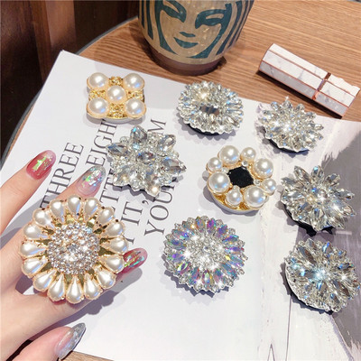 Korea New Crystal Smart Phone Back Bracket Grip Tok Diamond Gem Блестящ държач за пръстен за мобилен телефон за iPhone Samsung Xiaomi Griptok