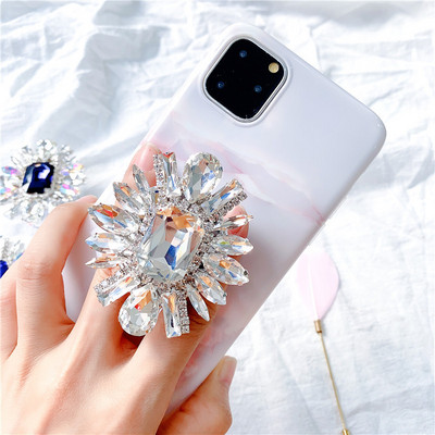 Coreea Nou Crystal Smart Phone Suport spate Grip Tok Diamond Gem Suport inel pentru telefon mobil strălucitor pentru iPhone Samsung Xiaomi Griptok