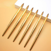 Kolinsky Brush Sable akril körömkefe körömhosszabbító UV gél építő eszközök kezdő eszközök arany méret 10-22#