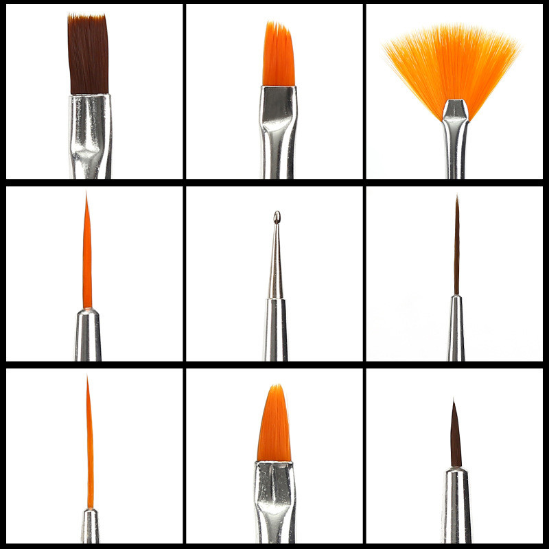 15 db/szett körömdíszítő ecsetek manikűr tervezéshez Nails Things Nails kiegészítők és eszközök Összes kellék Professzionális eszköz
