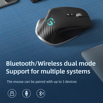 Τύπος C 2.4G Ασύρματο ποντίκι Επαναφορτιζόμενο Bluetooth Αθόρυβο εργονομικό υπολογιστή 4000 DPI για tablet Macbook Air Laptop Gaming Office