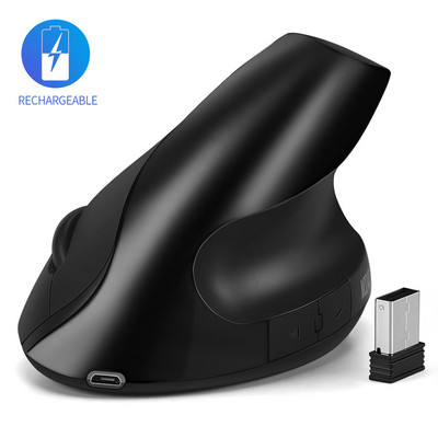 HKZA Vertical Ergonomic Gaming Mouse Wireless Rechargeable Gamer Mause Kit Optical 2.4G Mouse Computer Laptop Desktop USB