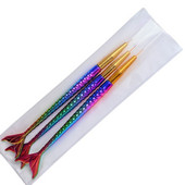 3db/Lot Mermaid Gradual Color Körömbélelő toll 7/9/11mm 3 Méret Stripe Line Ceruza Polírozáshoz Manikűr DIY Dotting Painting C28