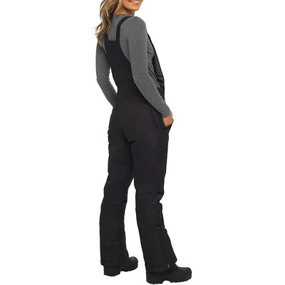 Salopeta de dama de culoare solida buzunare bretele dintr-o singura bucata fermoar salopeta impermeabila si calduroasa costum de zapada