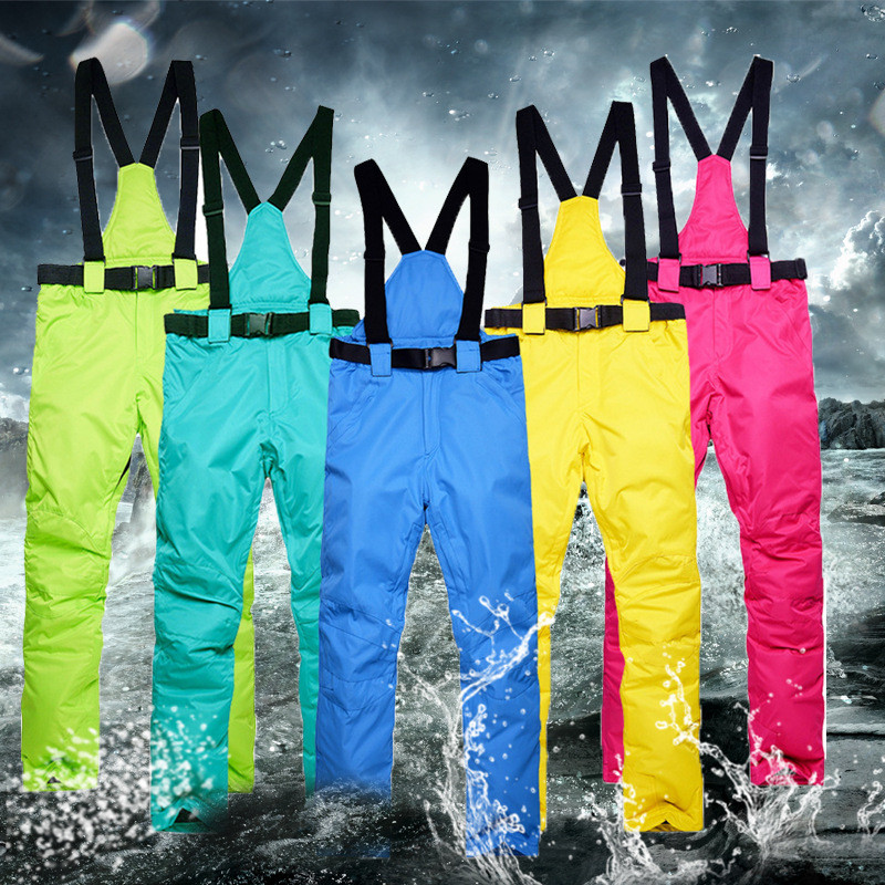 Skijaške hlače Novi vodootporni prozračni pojas, jednostruka i dvostruka ploča za muškarce, žene, debela pamučna odjeća