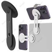 Držiak na notebook Continuity Flip pre iPhone, tenký magnetický držiak telefónu otočný o 180° pre notebooky a monitory, nastaviteľné magnetické rameno