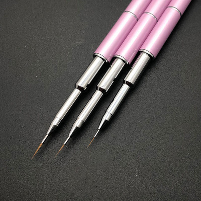 Pink Nail Art Liner Painting Pen 3D Tips DIY Acrylic UV Gel Brushes Drawing Ultra Thin Detail Μανικιούρ Αξεσουάρ νυχιών