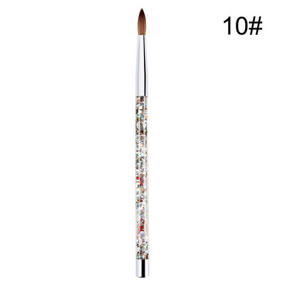 1 db Crystal Arylic Nail Art ecset zselé nélküli faragó toll ecset folyékony púder barkácsolás körömrajzoló folyékony csillogó nyél