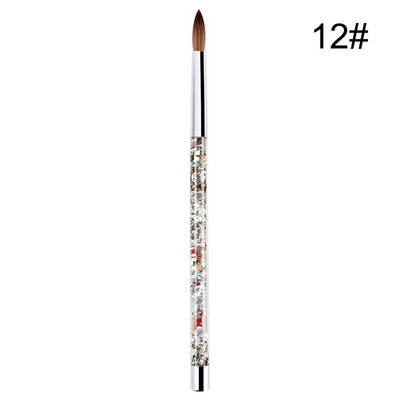 1 db Crystal Arylic Nail Art ecset zselé nélküli faragó toll ecset folyékony púder barkácsolás körömrajzoló folyékony csillogó nyél
