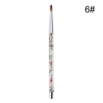 1 db Crystal Arylic Nail Art ecset zselé nélküli faragó toll ecset folyékony púder barkácsolás körömrajzoló folyékony csillogó nyél