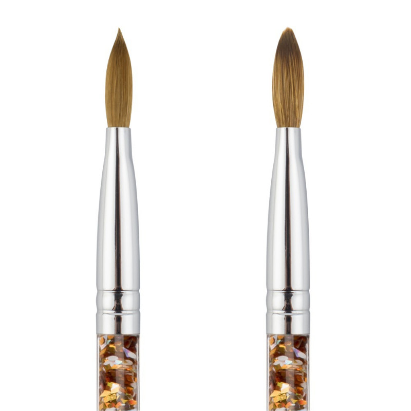 1 db Crystal Arylic Nail Art ecset zselé nélküli faragó toll ecset folyékony púder barkácsolás körömrajzoló folyékony csillogó nyél