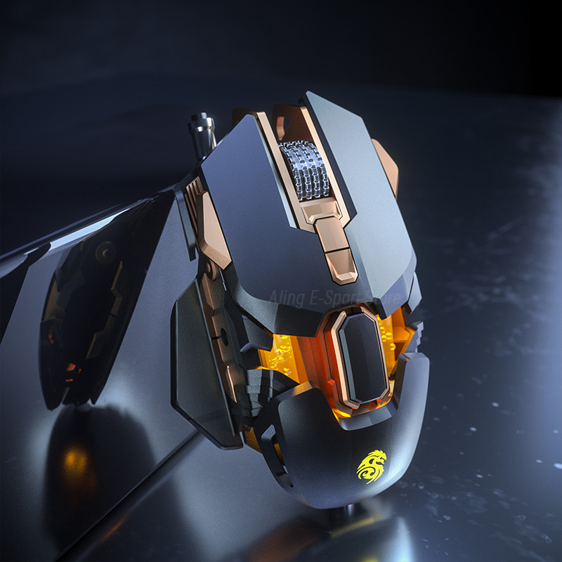 Εργονομικό ποντίκι gaming Computer-Mice Gamer Ενσύρματο φορητό υπολογιστή USB-καλώδιο οπτικό ρυθμιζόμενο DPI Mouse Professional Mice Gamer 6400DPI