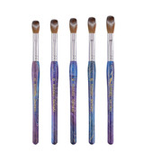 100% tisztaságú Kolinsky akril ecset UV gél faragó toll ecset folyékony púder barkácsolás körömrajz krimpelt fa köröm ecset 10-18
