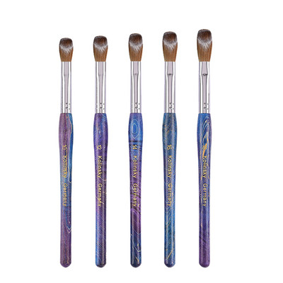 100% čisti Kolinsky akrilni kist UV gel kist za olovku za rezbarenje Tekući puder DIY crtanje noktiju Naborani drveni kist za nail art 10-18