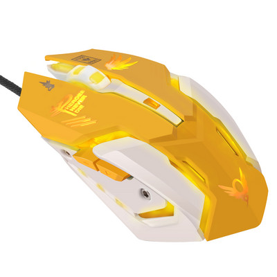 Légző LED USB vezetékes optikai egér 2400 dpi PC laptop asztali számítógép 6 gombos játék egerek OW DVA overwatch Dropshippinghez