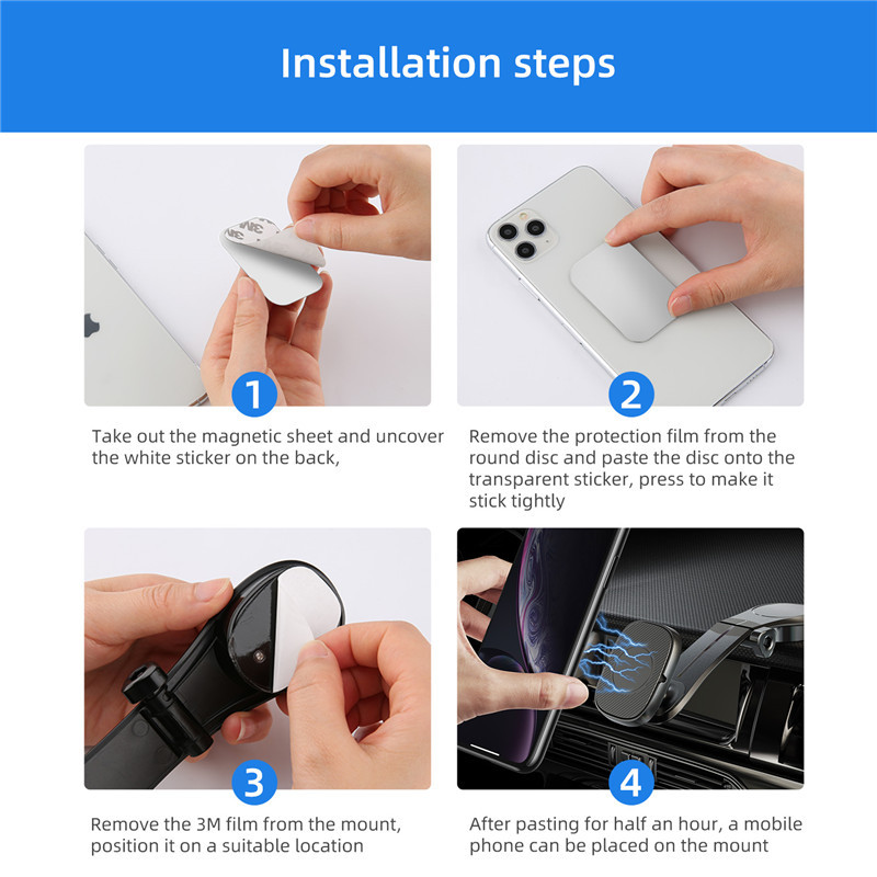 Suport magnetic pentru telefon auto GTWIN Suport de montare pentru aerisire pentru iPhone 11 XS Max Samsung Xiaomi Stander Magnet GPS Suport auto pentru bord