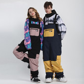 Costume de schi pentru femei Salopete pentru bărbați Pantaloni de snowboard în aer liber Pantaloni de zăpadă cu cusături largi Set de schi Impermeabil Îmbrăcăminte de iarnă Respirabil