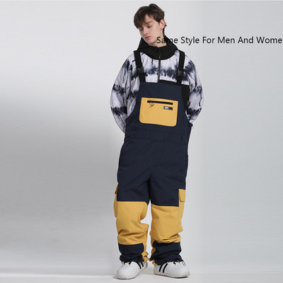 Costume de schi pentru femei Salopete pentru bărbați Pantaloni de snowboard în aer liber Pantaloni de zăpadă cu cusături largi Set de schi Impermeabil Îmbrăcăminte de iarnă Respirabil