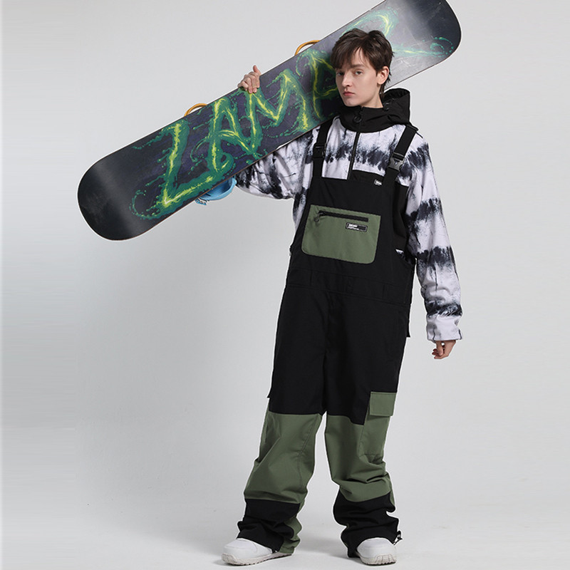 Costume de schi pentru femei Salopete pentru bărbați Pantaloni de snowboard în aer liber Pantaloni de zăpadă cu cusături largi Set de schi Impermeabil Îmbrăcăminte de iarnă Respirabil
