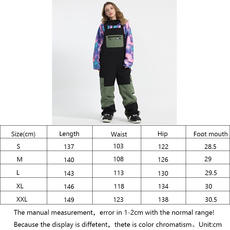 Costume de schi pentru femei Salopete pentru bărbați Pantaloni de snowboard în aer liber Pantaloni de zăpadă cu cusături largi Set de schi Impermeabil Îmbrăcăminte de iarnă Respirabil